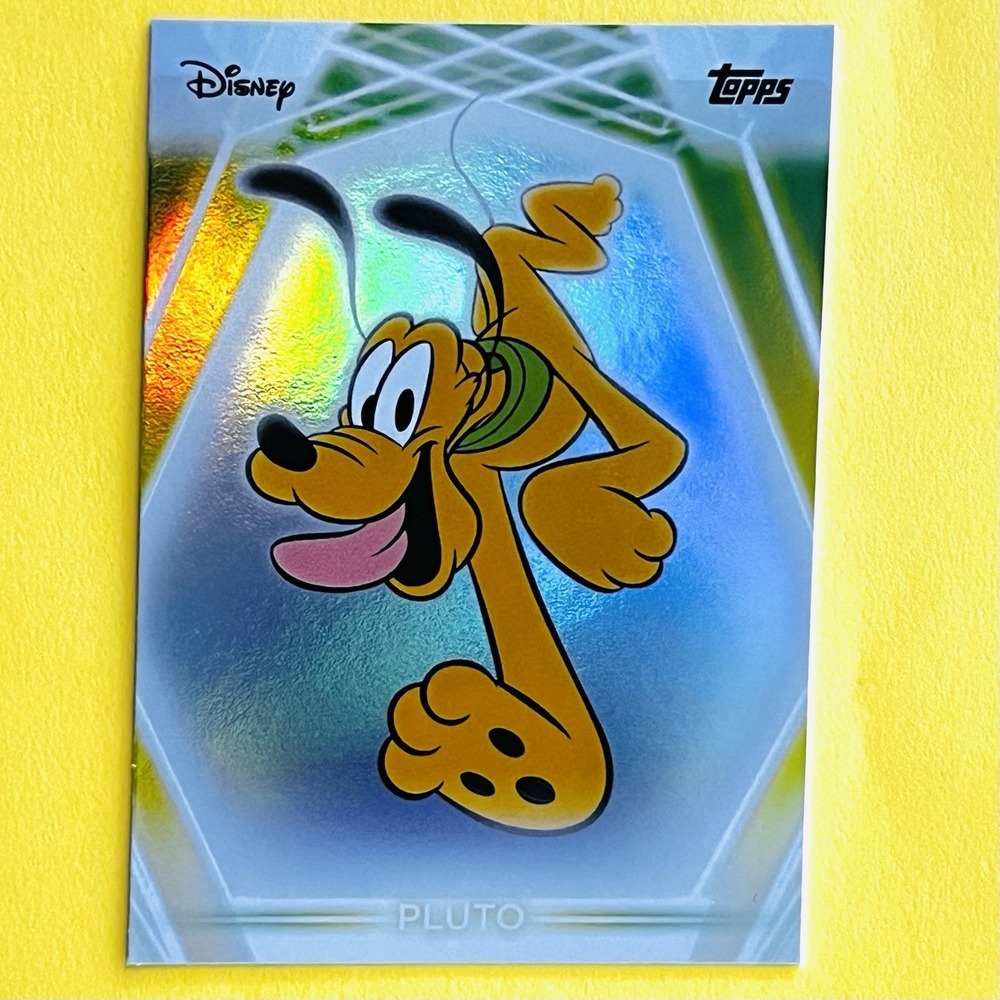 2026 Topps Disney Neon Pluto #198 Rainbow Foil Disney